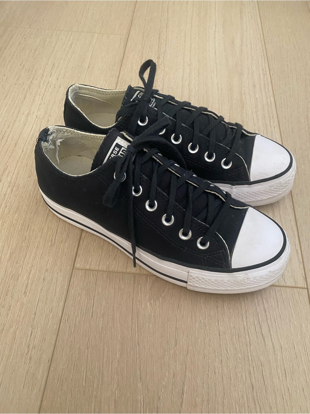 Converse Lift All Star Platform Sneaker Black Women’s 7.5 Runs Big - Picture 3 of 9
